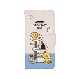S2B KAKAO FRIENDS CHOONSIK ORDINARY DAY Galaxy – Clear Floral Print, Slim Wallet Design, Magnetic Closure - Made in Korea